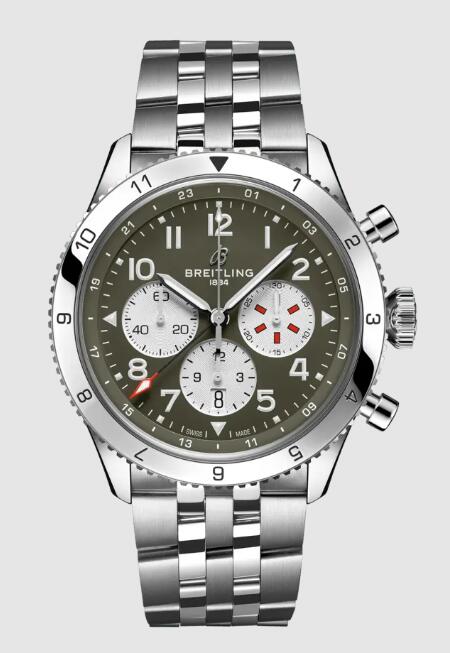 Review 2022 Breitling SUPER AVI B04 CHRONOGRAPH GMT 46 CURTISS WARHAWK Replica Watch AB04452A1L1A1